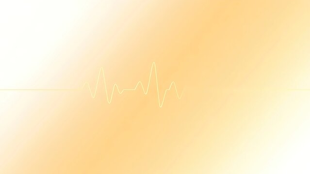 vital. Abstract representation of a heartbeat line on a smooth gold and white gradient. STEM education sheets, lab safety posters, designed for STEM education and laboratory safety posters.
