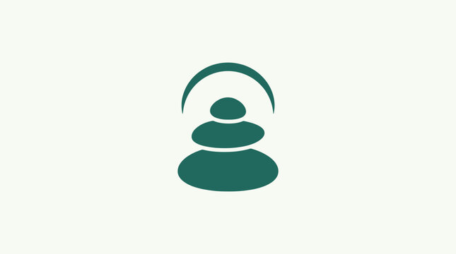 Zen Stone Stack Symbol with Arch