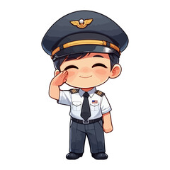 Cute Kids Characters as a pilot illustration © Keenant