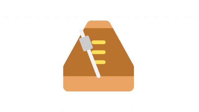 Ticking animated music metronome element, perfect for instrument tuning or rhythm practice apps and websites