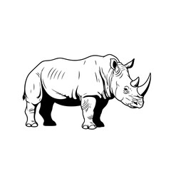 Obraz premium Rhinoceros standing in a natural environment scene
