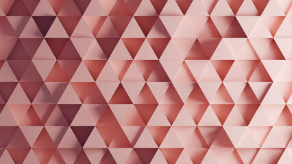 Obraz premium 3D background with melon triangle pattern. 3d triangle pattern with different depths. pattern 3d of triangle shape background