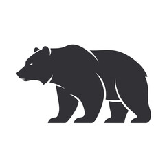 Obraz premium Stylized bear silhouette in a minimalist design