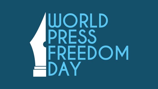 Animation of World Press Freedom Day. Fountain Pen. Motion Graphic.