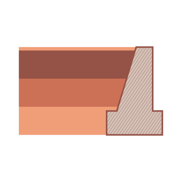 Concrete Retaining Wall Soil Stabilization Flat Vector