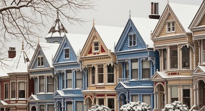 Victorian houses in a row a charming san francisco streetscape