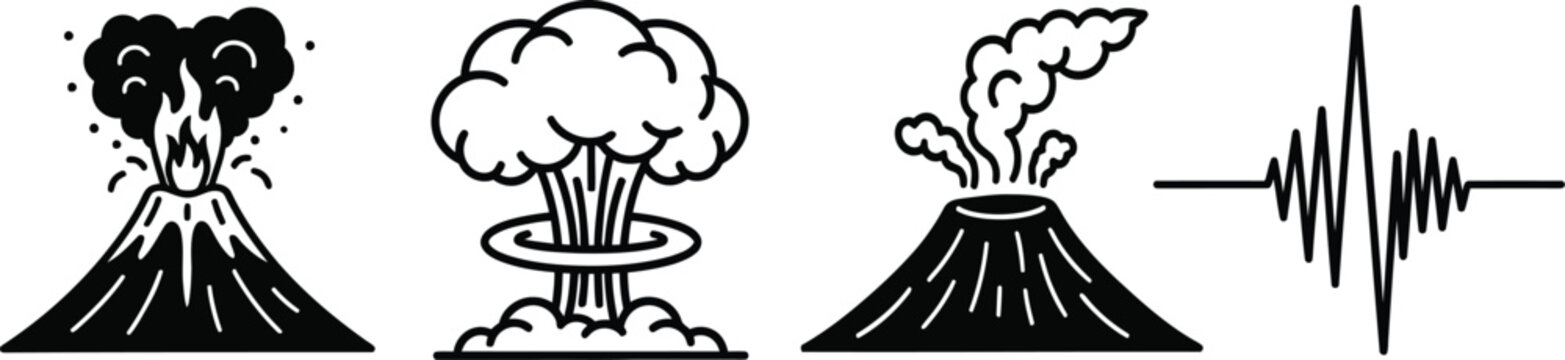 Volcanic eruptions and seismic waves a visual representation of earth's dynamic forces