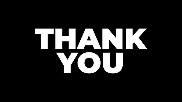 a message expressing gratitude THANK YOU in large, bold letters