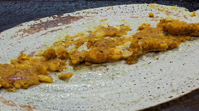 Crispy south indian masala dosa