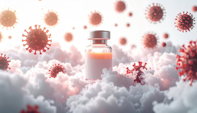 Vaccine efficacy variants coronavirus virus vial syringe immunity pandemic medicine laboratory concept vaccine efficacy against variants with vial