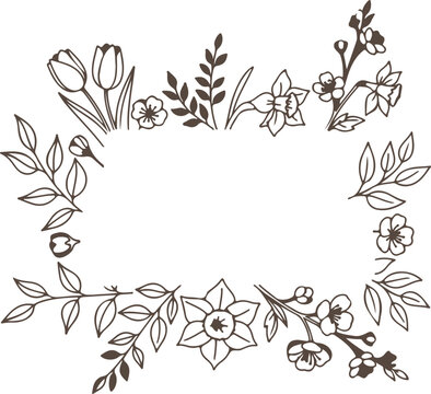 Spring Day Floral Background Vector, Blooming Flowers, Nature Blossom, Fresh Seasonal Design Illustration