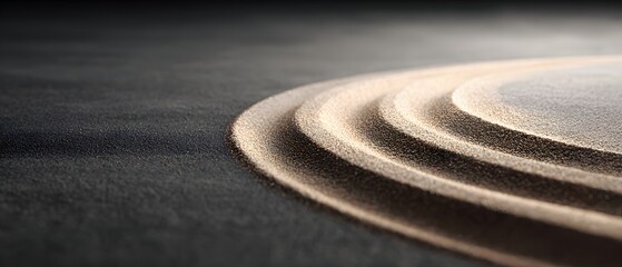 Naklejka premium Zen Garden Sand Pattern for Meditation