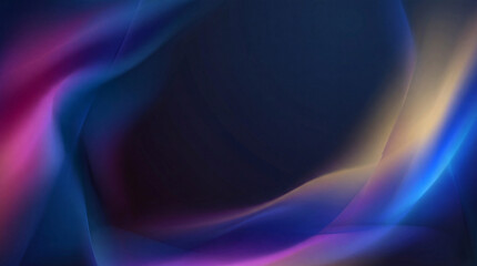 Fototapeta premium Abstract dark background featuring a vibrant spectrum of colorful light waves, creating a futuristic and energetic flow.