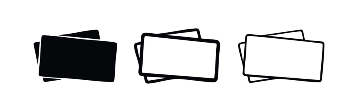 Stack of Documents Icons Set. Multiple Files, Copy, or Layered Paper Symbol Vector Illustration.