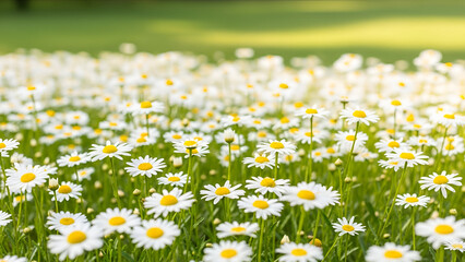 Field of white daisies © 3D icon
