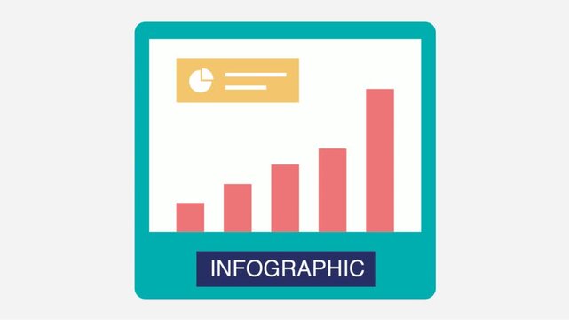 Animated Bar Chart Infographic for Business Presentation and Statistics
