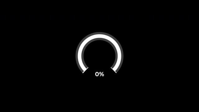 Pie Chart 0 to 70% Percentage Infographics Loading Circle Ring or Transfer, Download Animation with alpha channel.