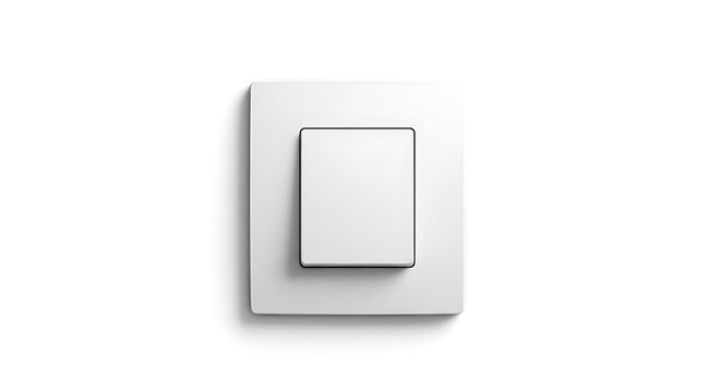 Light switch on white background