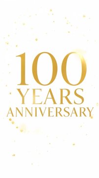 A golden elegant graphic design celebrating a one hundred year anniversary event