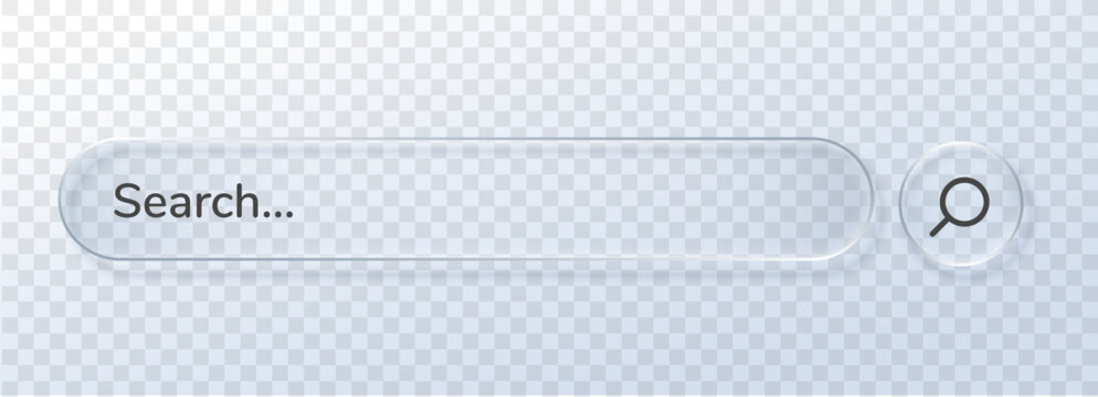 Glass liquid bar with search button ui and box rectangle blur. Ios card engine with transparent glass glossy and black app round. Shape text glass with design new search and liquid badge button.