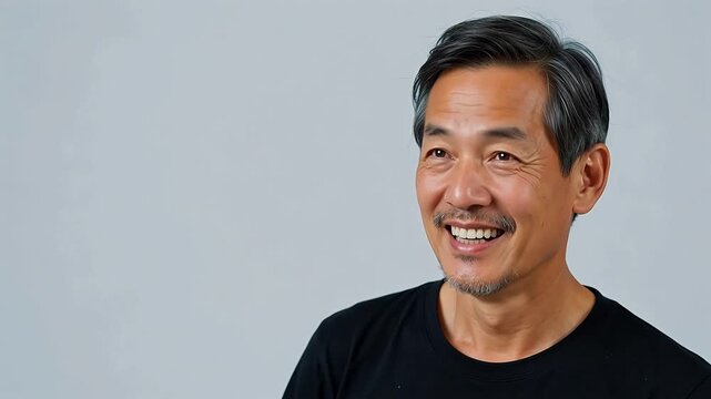 Advanced Portrait of smiling middleaged man for Digital Transformation and Cyber Infrastructure