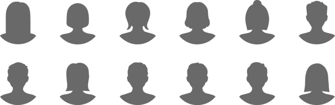 avatar profile user icon silhouette placeholder portrait headshot