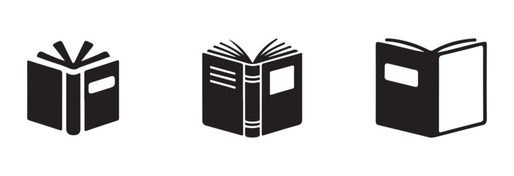 Open book icon for education learning and knowledge on white background vector