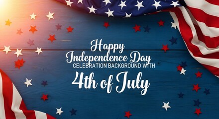 Fototapeta premium Happy independence day 4th of july celebration patriotic american flag stars