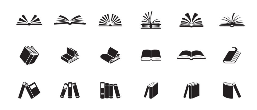 Open book silhouettes showing turning pages and flying leaves for storytelling and fantasy concept