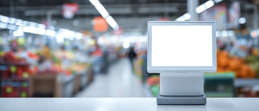 Point of sale system in a retail store.