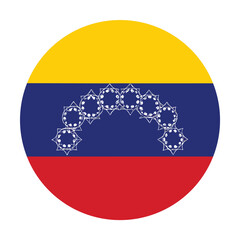 Fototapeta premium The national flag of venezuela features a circular arrangement of stars