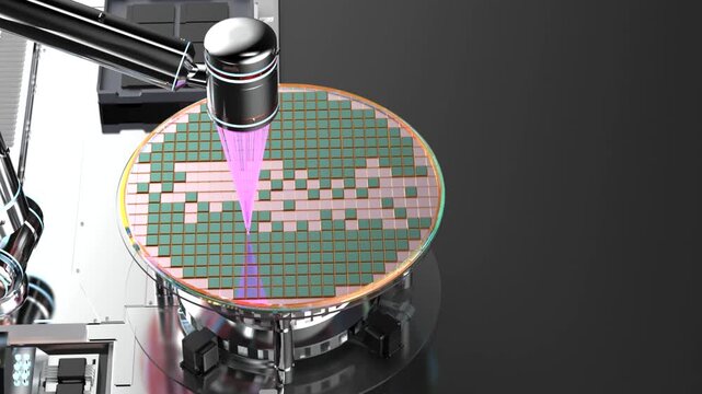 3d rendering EUV lithography systems for semiconductor manufacturing 4k footage