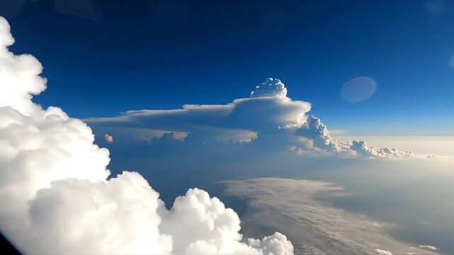 Above clouds with sky view.