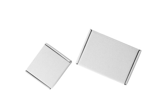 Two small surface mount device smd electronic chip resistors or capacitors for circuit boards. isolated on transparent background, illustration