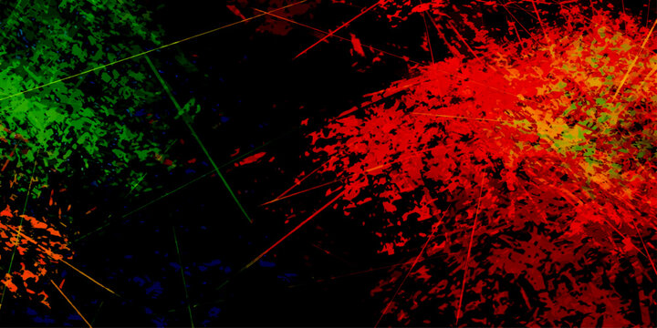 An abstract digital vector design featuring a bright red and orange fire explosion of binary code text against a dark black space background