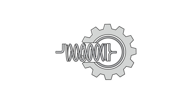 Gear with spring mechanical component.