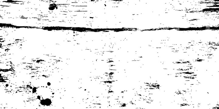Black and White Grunge Wood Grain Texture Overlay Distressed Background Vector