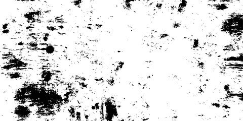 Obraz premium Black and White Grunge Texture Overlay Vector Distressed Paint Splatter Rough Surface Abstract Background