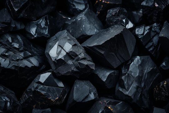 Black tourmaline mineral specimens creating a dark and mysterious background