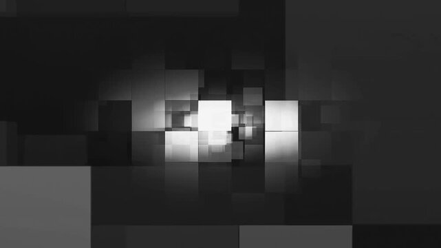 HUD Abstract block square geometric surface animation. light bright clean minimal squares. motion background architectural canvas