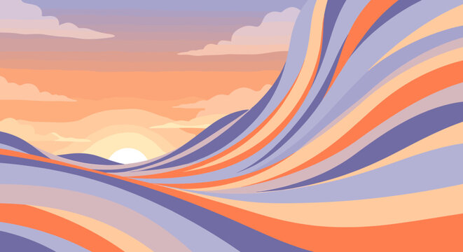 A vibrant, abstract design evokes a sense of fluidity and progress. Suitable for marketing materials, website backgrounds, or social media content nee