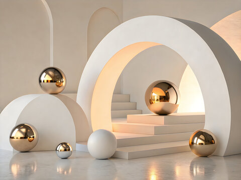 A pixelated image of several metallic balls
