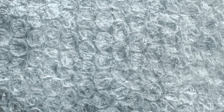 Transparent bubble wrap plastic protective texture for packaging goods