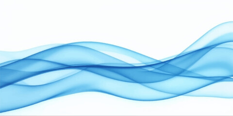 Naklejka premium Abstract blue waves create a futuristic vector design with smooth flowing lines and soft light curves on a digital motion backdrop