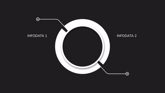 Business infographic template animation. Business infographic animation showing a pie chart with infodata ideal for presentations, reports, websites, and marketing materials.