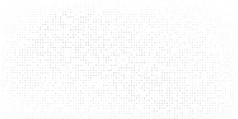 Fototapeta premium White dot simple geometric texture consists of a faint grid of white halftone dots on a light gray backdrop