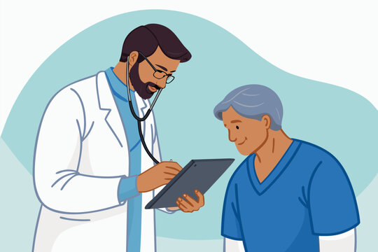 Doctor Examining Patient Diagnostic Tools Sce