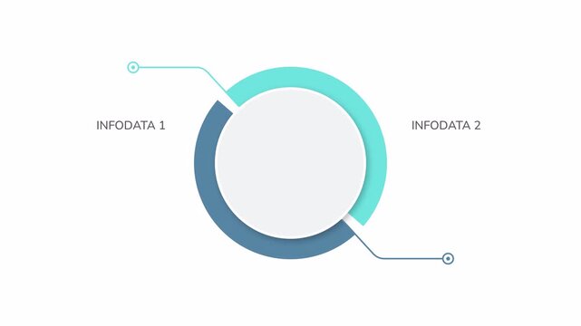 Business infographic template animation. Business infographic animation showing a pie chart with infodata ideal for presentations, reports, websites, and marketing materials.