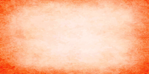 Fototapeta premium Orange grunge watercolor and red paint background with an antique stained paper texture for a vintage aged design