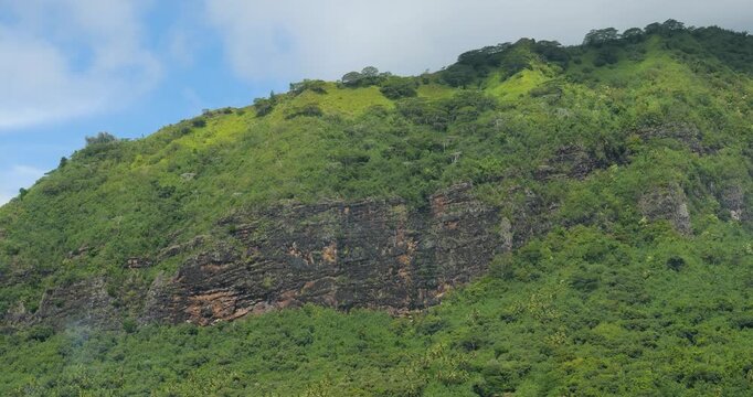 Mount Rotui view from Opunohu Bay, island of Moorea, French Polynesia.